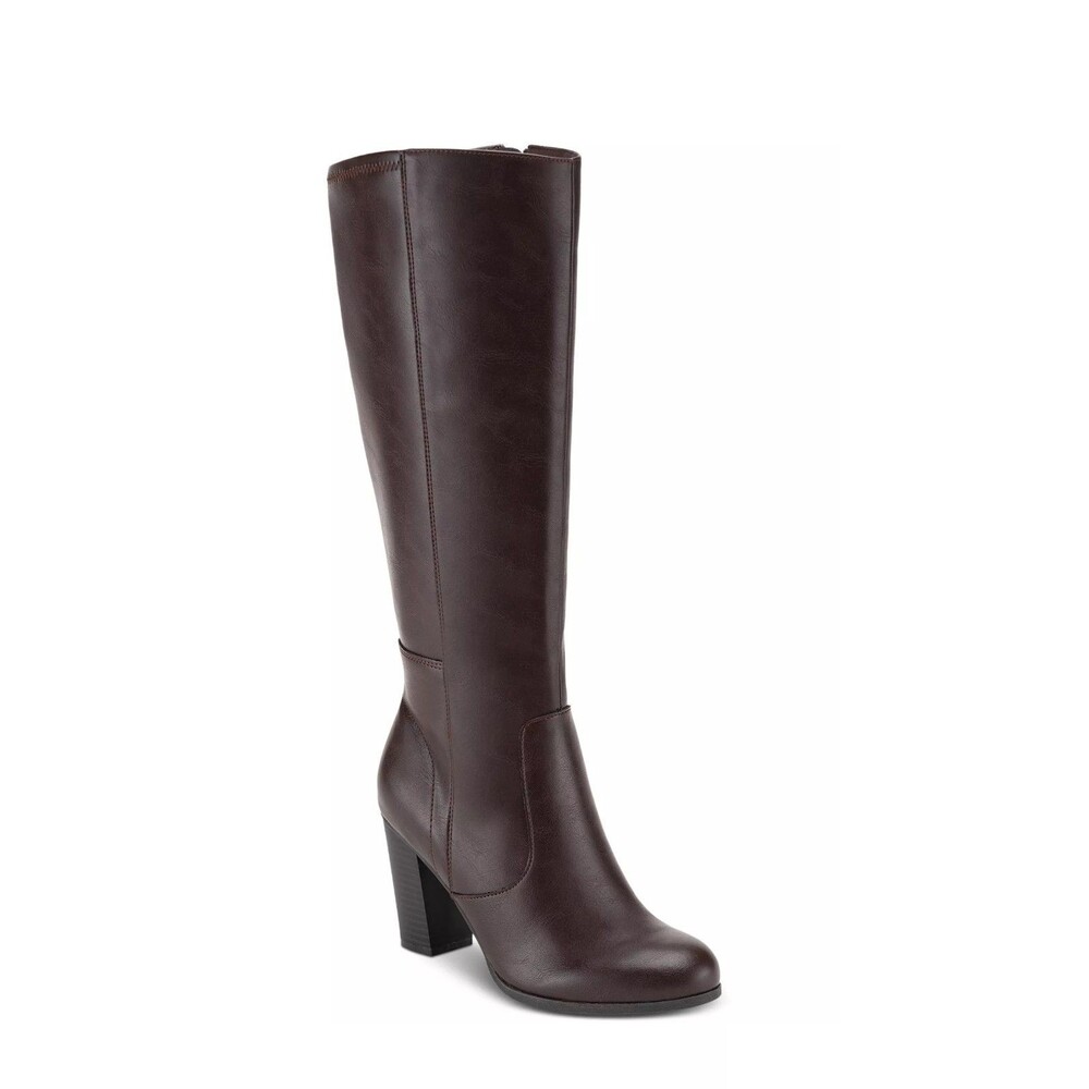 Style & Co Womens 10 M WC Chocolate Smooth Addyy Knee High Boots NIB MQ2
